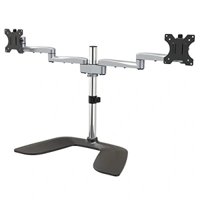Abbildung von StarTech.com Monitorhalterung für zwei Monitore Ergonomisches Monitorstand VESA Bildschirme bis zu 32&quot; und 8 kg Freistehende gelenkige Bildschirmhalterung Höhenverstellbar (ARMDUALSS)