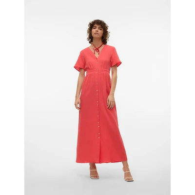 Abbildung von Vero Moda Natali Maxikleid, Damen, Größe: Large, Cayenne