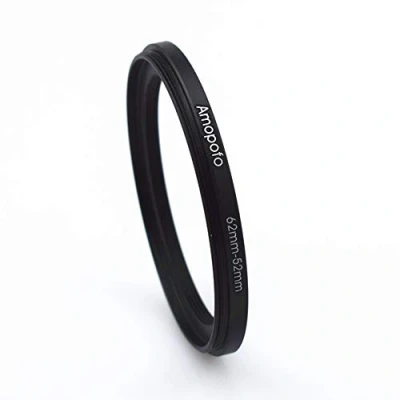 Abbildung von 62mm 52mm Step down Ringe Filteradapter Ring,62mm bis Filter Adapterring von Kamera Objektiv mit Filtergewinde auf Ring