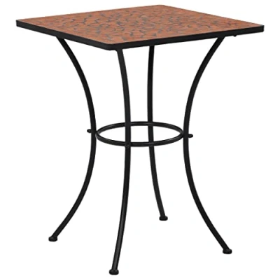 Abbildung von vidaXL Mosaik Bistrotisch Gartentisch Balkontisch Mosaiktisch Terrassentisch Tisch Beistelltisch Gartenmöbel Terrakotta 60cm Keramik