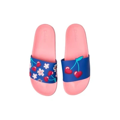 Abbildung von Dedoles Badeschuhe &amp; Hausschuhe Damen Herren Kinder Badesandalen lustige Designs Bücher Kaffee Party Pizza Fuchs Bär Lama Wolken Geschenk, Farbe: Rosa, Motiv: Kirschenliebe, Gr. 36