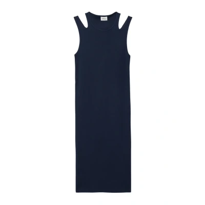 Abbildung von s.Oliver Slim Fit Kleid aus Rippware mit Cut Outs Navy 146