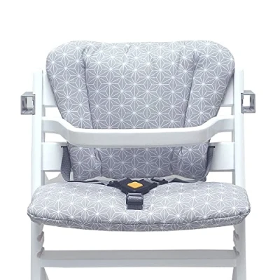 Abbildung von Blausberg Baby Timba Sitzkissen Set BESCHICHTET für Safety 1st Hochstuhl Happy Star Grau