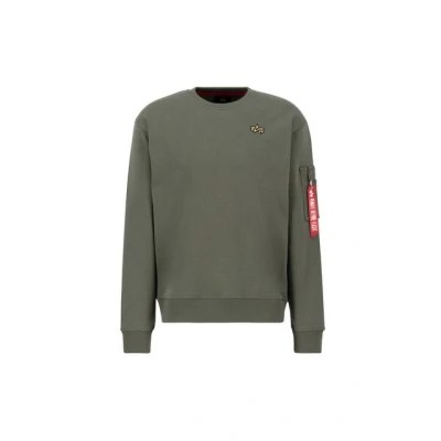 Abbildung von Alpha Industries 3D Small LOGO Sweatshirt, Herren, Größe: 3XL, Dark olive