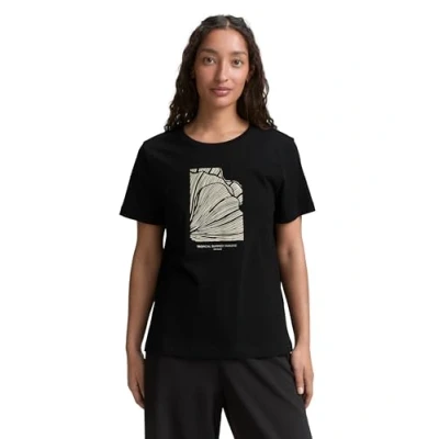 Abbildung von TOM Tailor CREW NECK Tshirt print, Damen, Größe: 3XL, Black