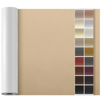 Abbildung von Leder Reparatur Set Khaki,OAZ Kunstleder Selbstklebend 90 x 200 cm,Kunstleder Reparaturset Patch Selbstklebende Lederflicken für Autositze Möbel Sofa Taschen