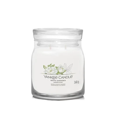 Abbildung von Yankee Candle Signature Medium JAR White Gardenia Duftkerze, Größe: 368 g,