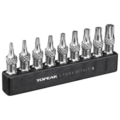 Abbildung von Topeak Unisex Erwachsene Torx Bitkit 9 Miniwerkzeuge, Silber Schwarz, 7,6cm