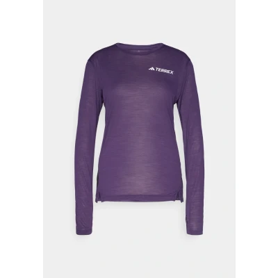 Abbildung von Adidas Terrex TEE Langarmshirt, Damen, Größe: XS, Aurora plum
