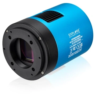 Abbildung von Explore Scientific aktiv gekühlte Deep Sky Astro Farb Kamera 26MP mit Backside Illumination Technologie für die Fotografie von Galaxien, Sternhaufen, Mond+Planeten am Teleskop inkl. Koffer