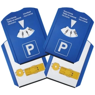 Abbildung von PROCAR EQUIPMENT Parkscheibe für Auto Deutsche Qualitäts Multifunktions (Parkscheibe mit Uhr, Eiskratzer, Einkaufschip, Reifenprofilmessung und Fensterwischer)