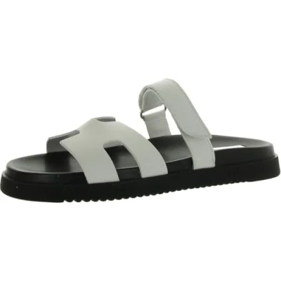 Abbildung von Steve Madden Damen Mayven Schiebe Sandalen, Weiß/Schwarz, 39 EU