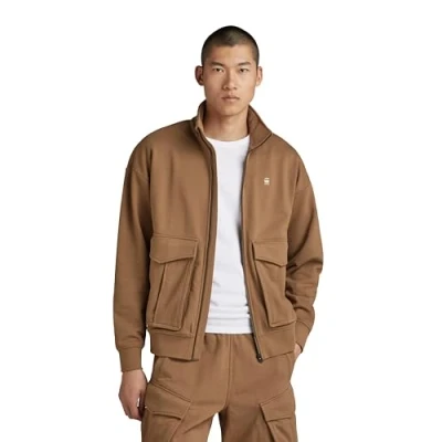 Abbildung von G STAR RAW Herren Rovic Zip Through Loose Sweatshirt, Braun (dk fawn D24465 D566 7172), M