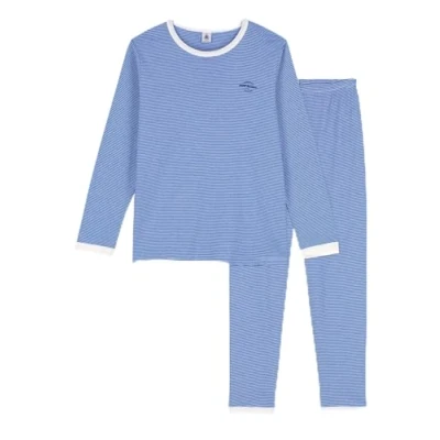 Abbildung von Petit Bateau Jungen Pyjama, Weiss Perse / Marshmallow, 16 Jahre
