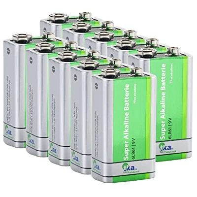 Abbildung von tka Köbele Akkutechnik Longlife Batterien: 10er Set Superlife 9V Block Alkaline Batterien (Blockbatterie Block, Batterieblock 9V, Rauchmelder)
