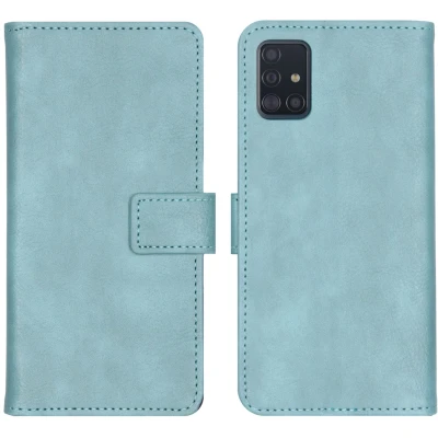 Abbildung von Samsung Galaxy A51 Hülle Kunstleder iMoshion Klapphülle Handyhülle Hellblau
