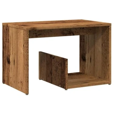 Abbildung von vidaXL Beistelltisch Altholz Optik 59x36x38 cm Holzwerkstoff, Akzenttisch, Lampentisch, Kleiner Tisch, Sofatisch, Wohnzimmertisch, Ecktisch