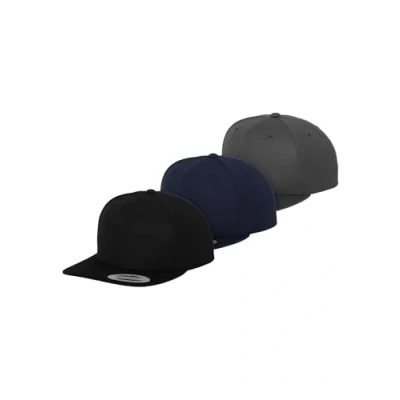 Abbildung von Flexfit Snapback 3PACK Cap, Größe: One Size, Black navy darkgrey