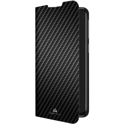 Abbildung von Black Rock Flex Carbon Schutzhülle für Samsung Galaxy A20e, Slim Design, Mikrofaser, Kunststoff, PU (PU), idealer Schutz, 180 oder 360 Schutz Schwarz