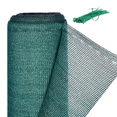Abbildung von Relaxdays Zaunblende, Sichtschutz für Gartenzaun &amp; Balkongeländer, HDPE Gewebe, UV stabilisiert, wetterfest, 1x10m, grün