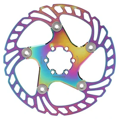 Abbildung von V GEBY Mountainbike Bremsscheibe, Bunt 6 Loch Scheibenbremse Rotor 140/160 /180/203 mm Fahrrad Bremsscheibe Ersatz (180mm)