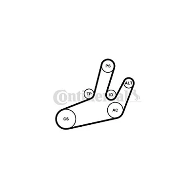 Abbildung von CONTITECH 6PK1780K1 Keilrippenriemensatz RENAULT: ESPACE 3, LAGUNA 2 Grandtour,