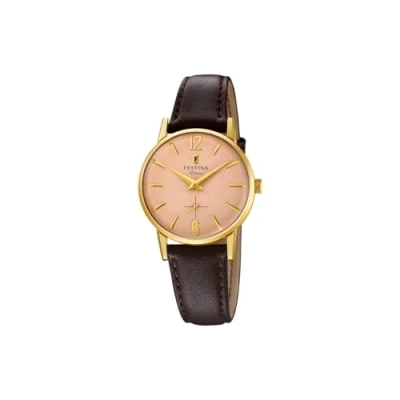 Abbildung von Festina Damen Analog Quarz Uhr mit Leder Armband F20255/2