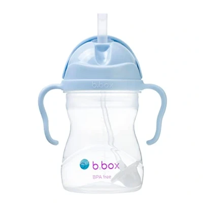 Abbildung von b.box Trinklernbecher für Jeden Winkel Flip Top, Schwerer Strohhalm, Griff, Auslaufsicher BPA Frei &amp; Spülmaschine ab 6 M 240 ml (8 oz)