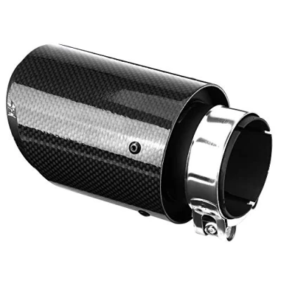 Abbildung von VOBOR Auto auspuffblende 60mm,Auspuffblende Carbon Schwarz,Edelstahl endrohre,Auspuffspitzen für 60mm endrohr