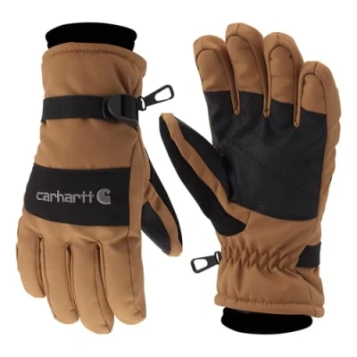 Abbildung von Carhartt Men&#039;s W.P. Waterproof Insulated Work Glove, Brown/Black, Small