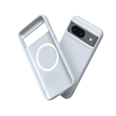 Abbildung von RhinoShield Case kompatibel mit [Pixel 8] SolidSuit MagSafe Stoßdämpfende &amp; schlanke Schutzhülle Premium Finish 3.5 Meter Fallschutz Silbergrau