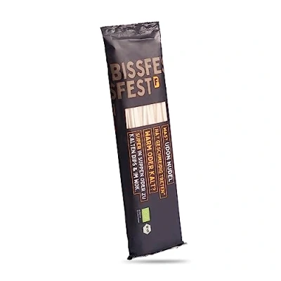 Abbildung von bissfest BIO Udon Nudeln 250 g Extra teigige asiatische für japanische Suppen oder Wok Gerichte Vegan