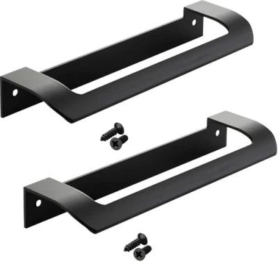 Abbildung von SO TECH® Möbelgriff LYS Bohrlochabstand (BA) 160 mm Schrankgriff Schubladengriff (Spar Set, 2 St), Griff passend für Schiebe oder Falttüren, Schwarz matt