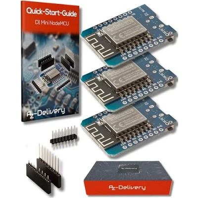 Abbildung von AZDelivery 3 x D1 Mini NodeMcu mit ESP8266 12F WLAN Module CH340G Lua kompatibel Arduino inklusive E Book!