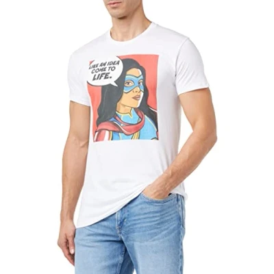Abbildung von Marvel Herren uxmissmts002 T Shirt, weiß, XXL