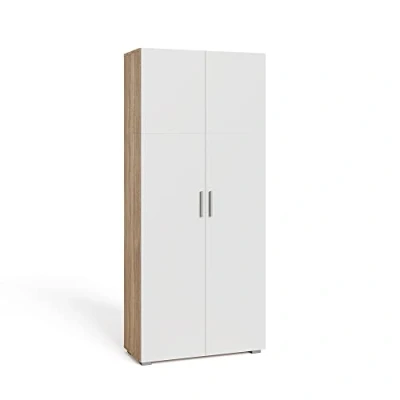 Abbildung von Vicco Aktenschrank Ingo, Weiß/Sonoma, 80 x 183 cm