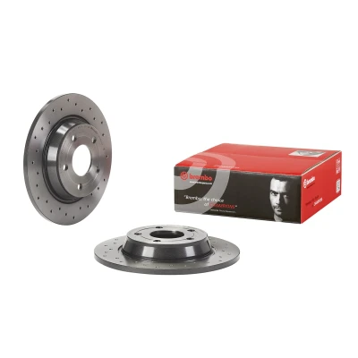 Abbildung von BREMBO 08.D864.1X Bremsscheibe 271 11 5 voll, gelocht beschichtet FORD: Focus Mk4 Turnier, Schrägheck, Limousine