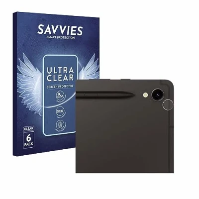 Abbildung von Savvies 6 Stück Schutzfolie für Samsung Galaxy Tab S9 WiFi (NUR Kameraschutz) Displayschutz Folie Ultra Transparent