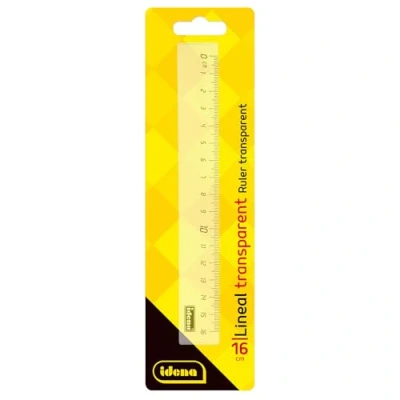 Abbildung von Idena Lineal 602052 Kunststoff mit 16 cm Länge, Millimeter und