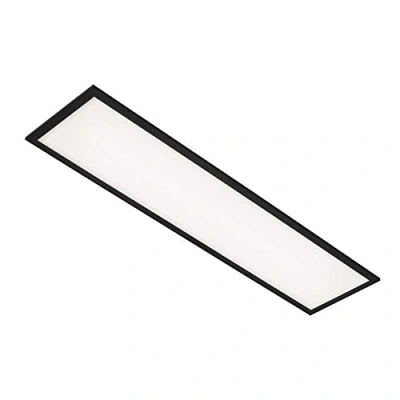 Abbildung von Briloner Leuchten LED Panel 7067 015, ultraflach, fest verbaut, Neutralweiß, Deckenlampe, 100x25x6cm, Schwarz, 22W, Wohnzimmer, Schlafzimmer, Flur