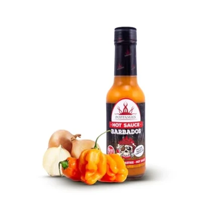 Abbildung von Poppamies Hot Sauce Barbados Caribbean Taste glutenfrei laktosefrei würzig: 6/10 150 ml