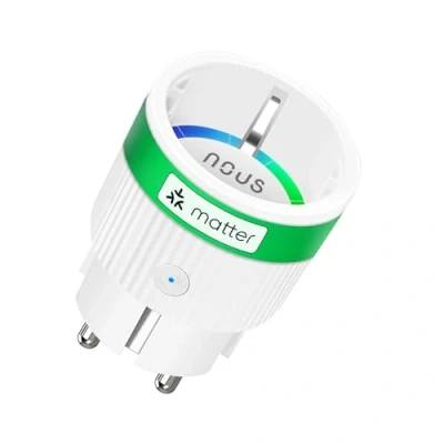 Abbildung von NOUS A8M Matter Smart Steckdose mit Stromverbrauch,16A 3840W, Kompatibel Alexa, Google Home, Tuya, Apple Things, App Fernbedienung, 2.4 GHz WiFi, IP20