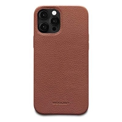 Abbildung von Woolnut Leder Hülle Case für iPhone 12 Pro Max Cognac Braun
