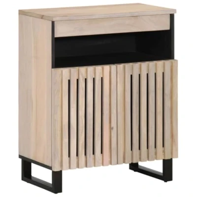 Abbildung von vidaXL Sideboard, Kommode mit 2 Fächern Türen, Anrichte für Wohnzimmer Schlafzimmer, Beistellschrank, Industrie Stil, Massivholz Mango
