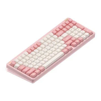 Abbildung von nuphy Halo96 V2 Kabellose Tastatur,96% Hot Swap fähige Gaming Tastatur,99 Tasten RGB Hintergrundbeleuchtung, mechanische Tastatur, unterstützt QMK/VIA,Bluetooth/USB C/2,4 GHz Pink Mint (37gf)