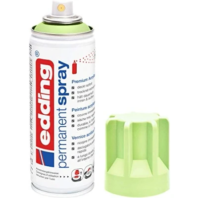 Abbildung von edding 5200 Permanent Spray pastellgrün matt 200 ml Acryllack zum Lackieren und Dekorieren von Glas, Metall, Holz, Keramik, Kunststoff, Leinwand Lackspray, Acrylspray, Farbspray