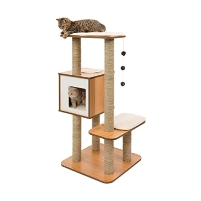 Abbildung von Catit Vesper V High Base Kratzbaum, Walnuss, 56 x 121,5 cm