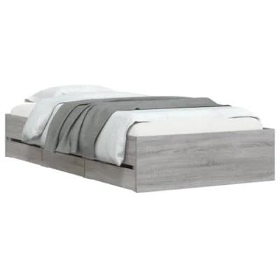 Abbildung von vidaXL Bett Bettgestell mit Schubladen Grau Sonoma 75x190 cm Holzwerkstoff