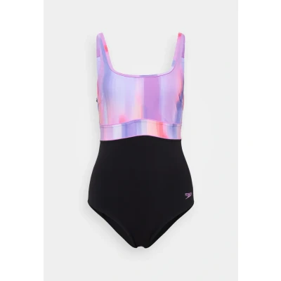 Abbildung von Speedo Womens Shaping Contoureclipse Printed Swimsuit Badeanzug, Damen, Größe: 40, Neon violet