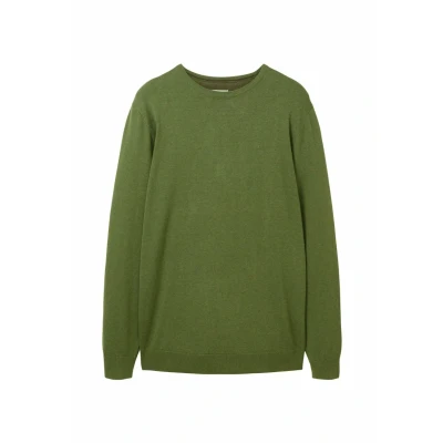 Abbildung von TOM Tailor Meliert MIT RIPPBÜNDCHEN Strickpullover, Herren, Größe: 3XL, Grün